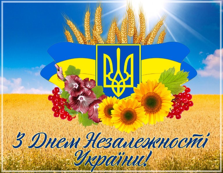 Ілюстрація з колосками, гілкою калини і соняхами – справжня картина нашої "незалежності"