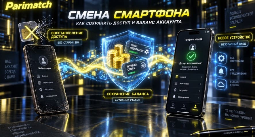Смена смартфона без потери доступа, если Parimatch скачать нужно заново