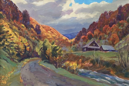 Край села, осінь