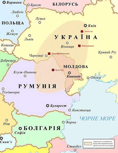 Географія поширення Трипільської археологічної культури