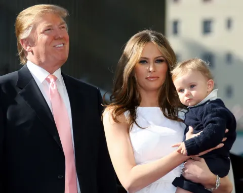 Дональд, Меланія і Барон Трамп 16 січня 2007 р.