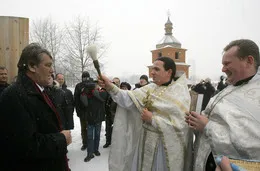 Віктор Ющенко взяв участь у святкуванні Водохрещі у козацькій церкві Покрови Пресвятої Богородиці