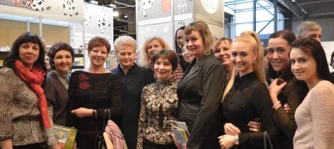 Президент Литви Даля Грибаускайте з учасниками книжкового форуму