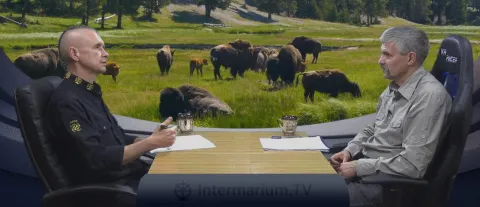 Ігор Каганець і Володимир Щербина  в студії Intermarium.TV