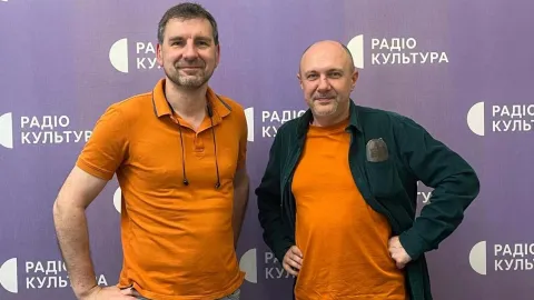 Вадим Карп’як та Олег Криштопа у студії Радіо Культура