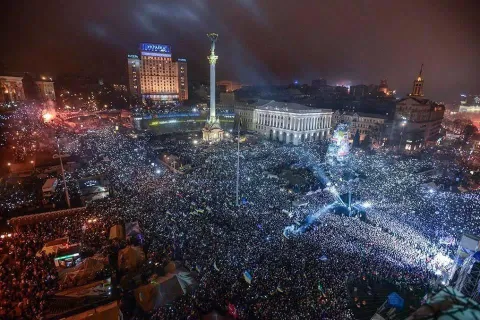 Зустріч 2014 Нового Року на Майдані