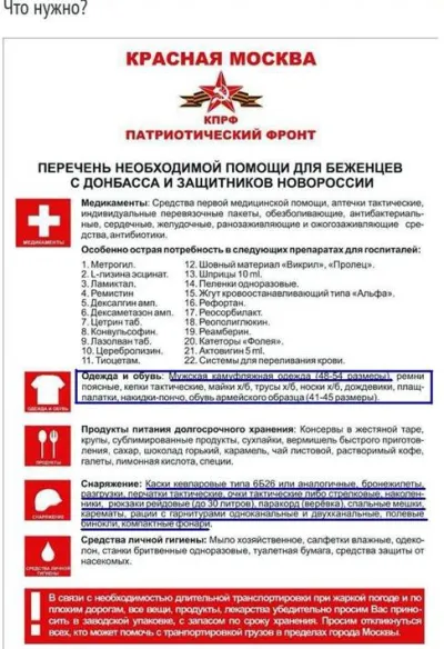 Біженці в касках, бронежилетах, з польовими раціями і біноклями