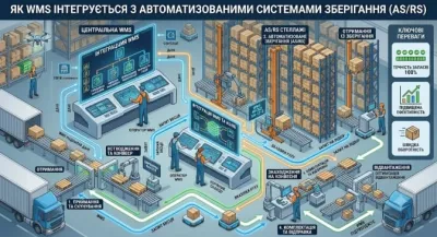 Як WMS інтегрується з автоматизованими системами зберігання