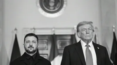 Володимир Зеленський і Дональд Трамп (фото Andrew Caballero-Reynolds / AFP / Getty)