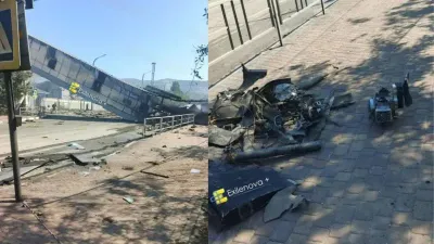 Пошкоджений зерновий термінал і уламки українського дрона в Новоросійську. Exilenova+