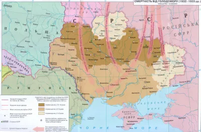 Переселення кацапів на українські землі, спустошені Голодомором.