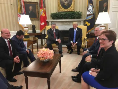Під час зустрічі Петра Порошенка і Дональда Трампа в Білому Домі  20 червня 2017 