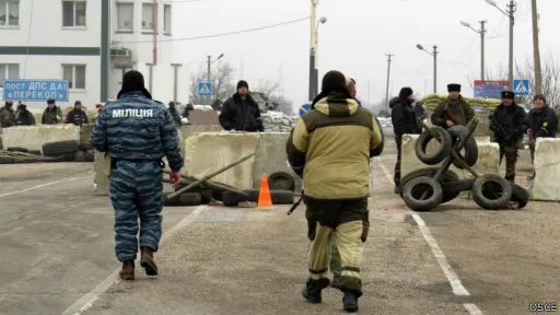 Блокпост поблизу Армянська, який не вдалося пройти команді ОБСЄ